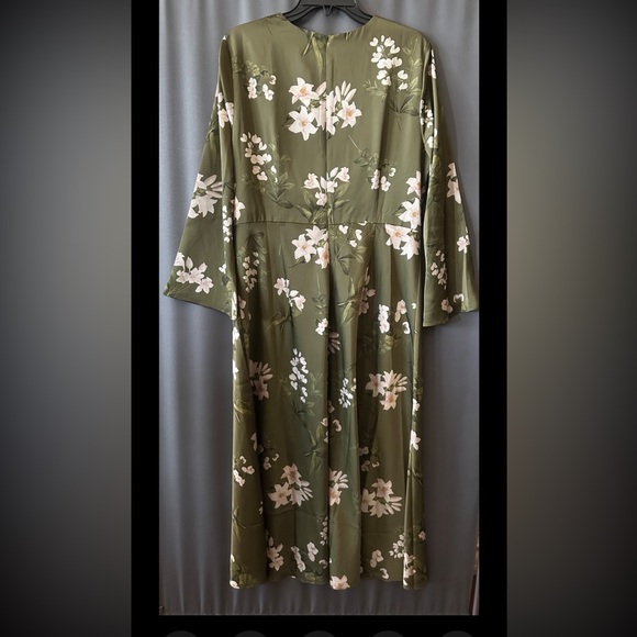 New,Sachin&Babi Tyra Satin Midi Dress,Sz 14,no zipper Pull Tab/zipper Works Exc. - Picture 6 of 11